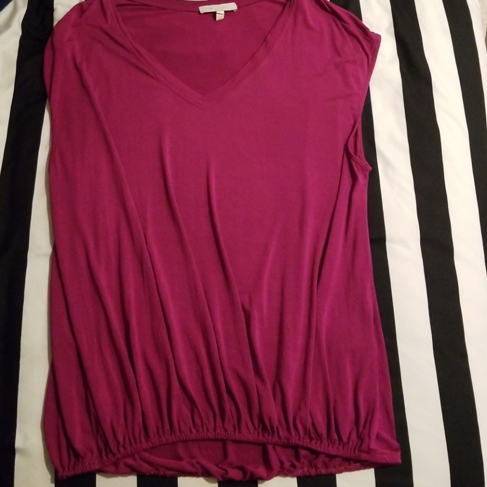 Bright pink anthropologie top L